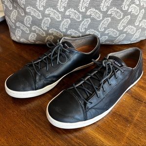 Cole Haan Mens Trafton Cap Sport Oxfords Shoes Black Leather Size 10 1/2M